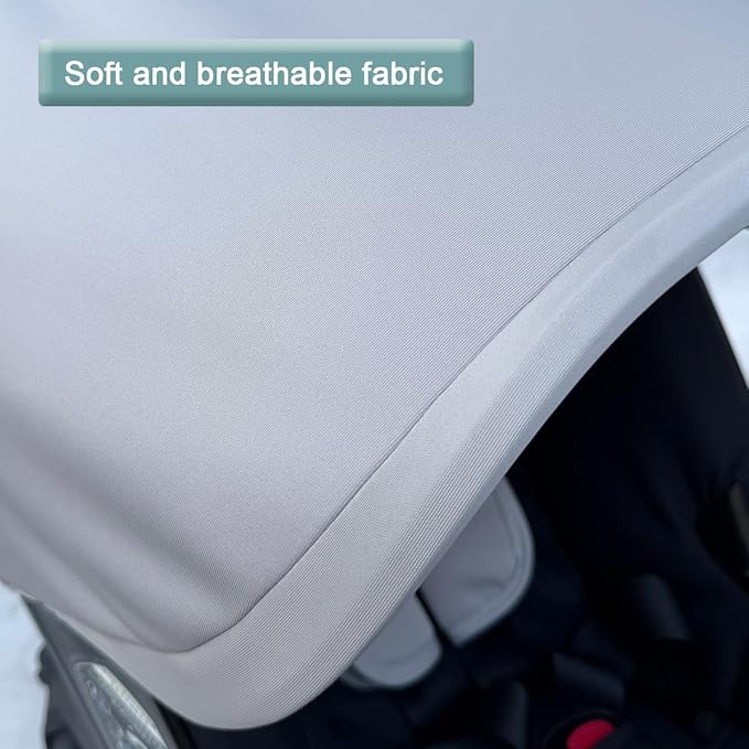 Stroller Replacement Accessories Canopy, Baby Stroller Sun Shade Compatible with Doona Car Seat & Strollers (Silver Gray)