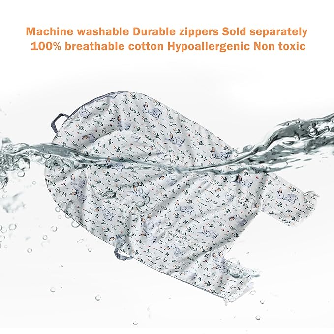 HOUSEYUAN Baby Lounger Replaceable Cover Baby Nest Backup Cover 100% Cotton Breathable Machine Washable (Rabbit)