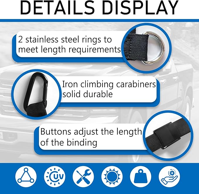Tailgate Net-LLTTLTMM,Heavy Duty Tailgate Truck Cargo Net for Full Size Truck,60inx18in Easy-to-use Cargo Net for Pickup Bed Net for Chevrolet,Ford,Toyota,GMC,Jeep,Dodge RAM,Pickup(Black)