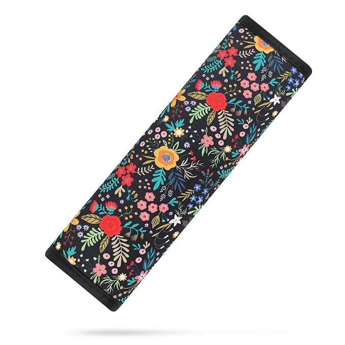 YR Seat Belt Cover for Kids, Soft Comfort Seat Belt Cushion for Children, Cute Cartoon Pattern Car Seat Belt Pads Cover for Girls and Boys, 1 Pack (Garden Picnic)