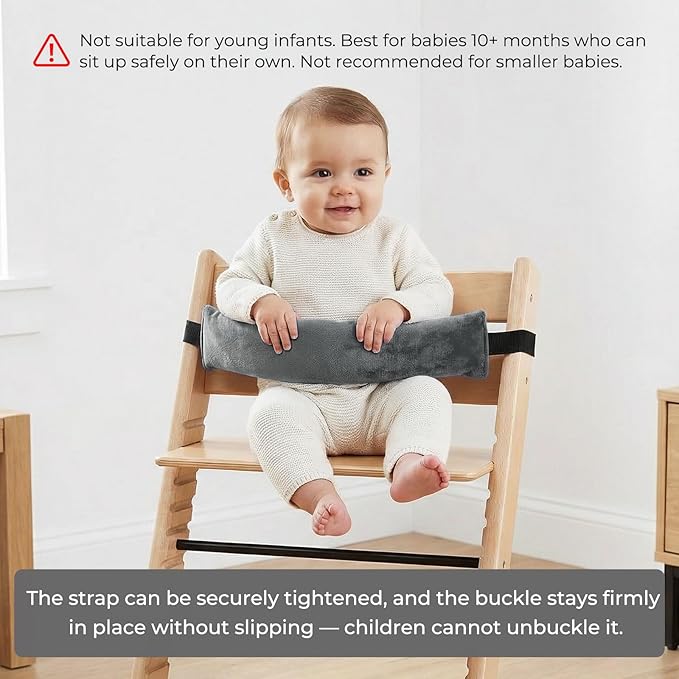 High Chair Straps, Universal Baby Safety Strap, Highchair Harness for Infant&Toddler's（Gray）