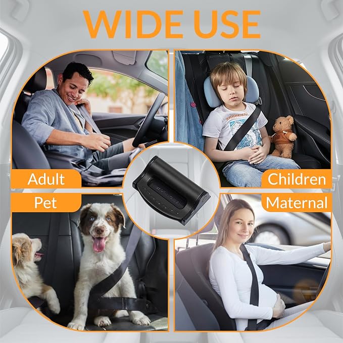2 Pcs Seat Belt Adjuster Clips - Universal Positioners of Adults Anti Slip Car Safety Positioners Vehicle Shoulder Neck Strap Clips for Most Cars