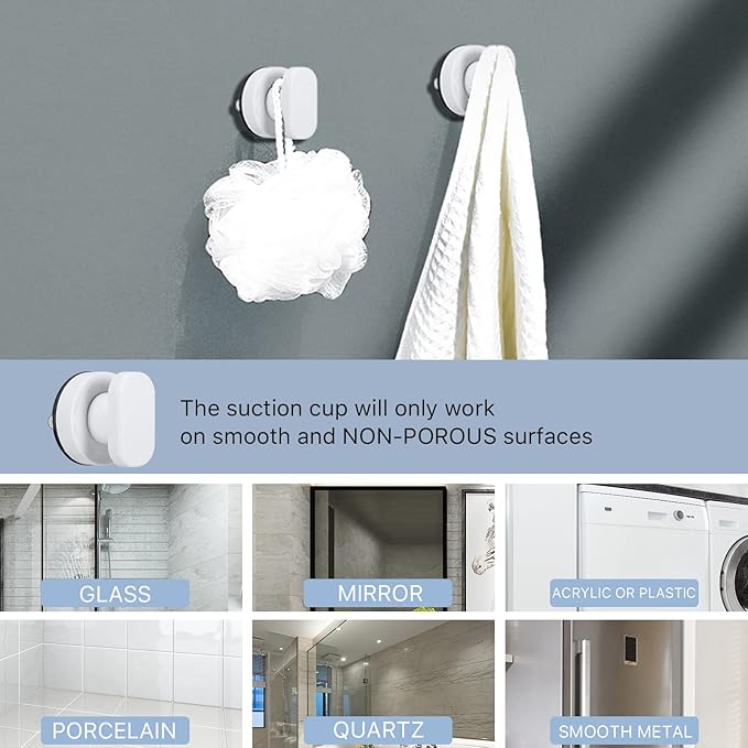 2 Pack Strong Suction Cup Drawer Glass Mirror Wall Tile Handle Bathroom Bathroom Door Handle Glass Door Handle Suction Handle