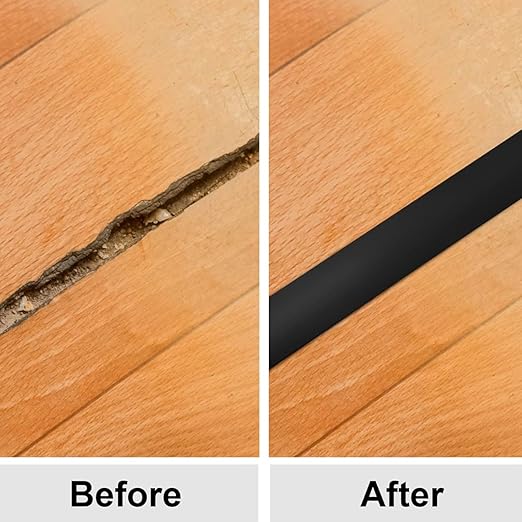 Vinyl Floor Transition Strip, Self Adhesive Floor Cover Strips PVC Laminate Threshold Strip Bar Flat Divider Strip for Joining Floor Gaps, Doorways Threshold, Carpet, 2" Wide (Black, 20Ft)