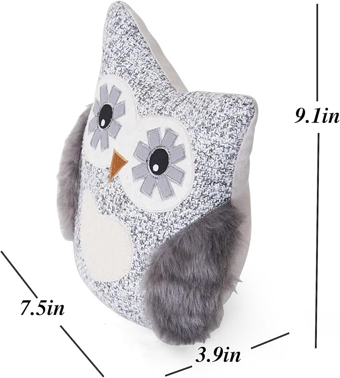 Cute Decorative Door Stopper for Bottom of Door and Inside Door Decorative.Soft and Weighted Door Stop to Keep Door Open for Home and Office(Owl)