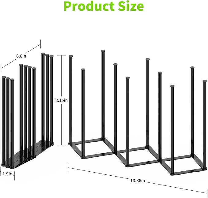 LAEMYFYRE Collapsible Bottle Drying Rack, Foldable Baby Bottle Drying Rack, Portable Drainer Stand Holder for Water Bottles, Cup, Reusable Silicone Bag, Cutting Board (Black)