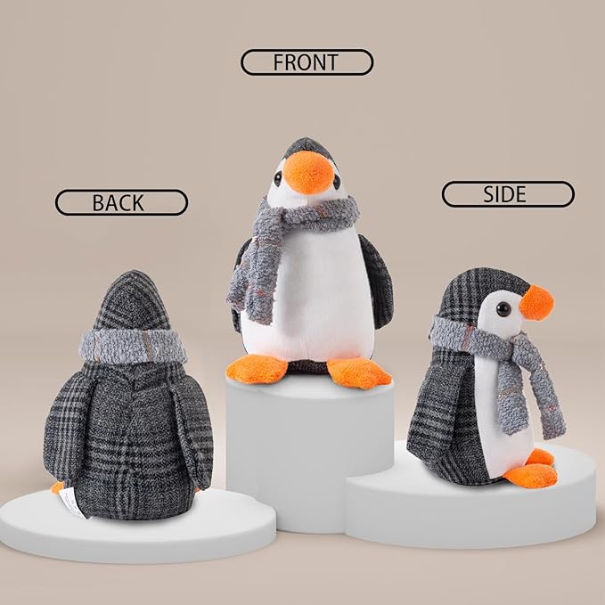 Marwood Cute Door Stopper Decorative Door Stops for Home and Office, Penguin Weighted Interior Doorstop Fabric Stuffed Animal Door Stopper Floor Decorative