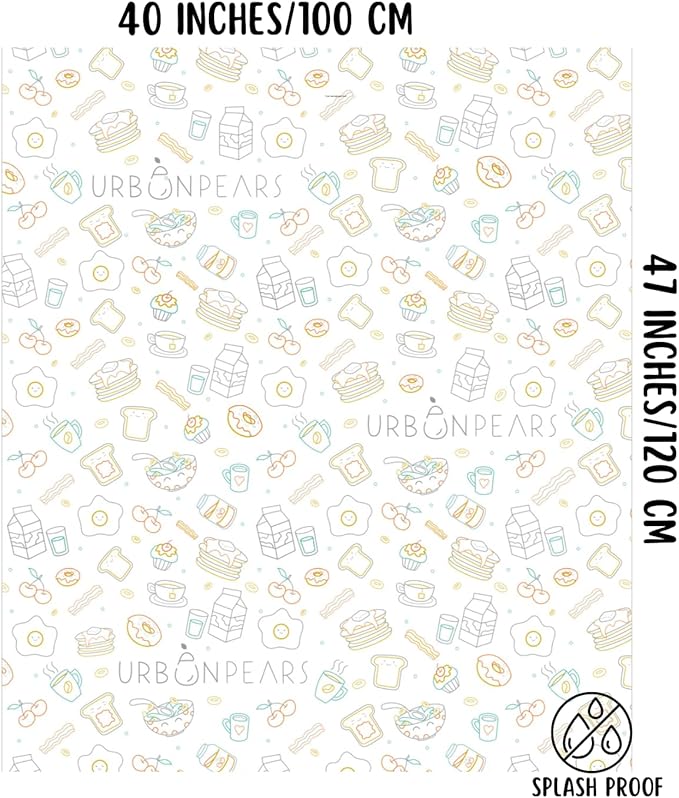 Disposable Splat Mats, 30 Pack, 47" x 40", Eco-Friendly & Compostable, Baby Led Weaning Supplies, Under Highchair Splat Mat for Floor, Urban Pears