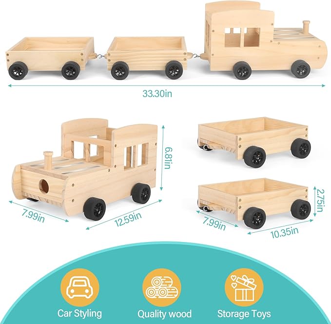 RZYLKA for Tonies Box Organizer Storage Shelf, Magnetic Floating Shelves for Toniebox 1/2 Player Tonies Figures Characters for Children, Display Collection 20~30 Characters - Train