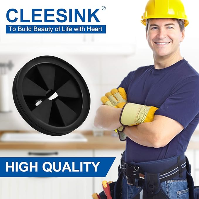 2PCS Garbage Disposal Splash Guard Collar Sink Baffle, Food Waste Disposer Parts Accessories, 3-3/8 Inch Multi-Function Drain Plugs for Garbagal Disposals by CLEESINK