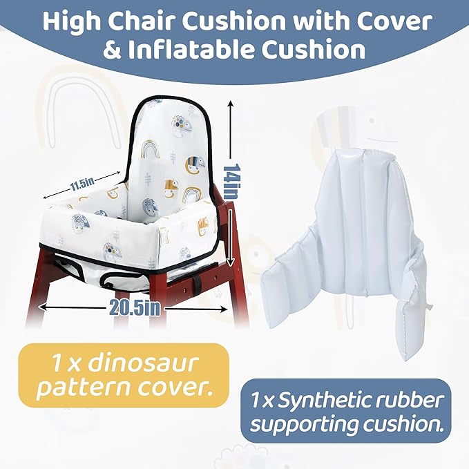 BALAPET Resuable 100% Waterproof High Chair Cover with Back Support for Restaurant, Baby Chair Protector Cover for Wooden or Restaurant High Chair, Protect Against Messy Meals and Dirty