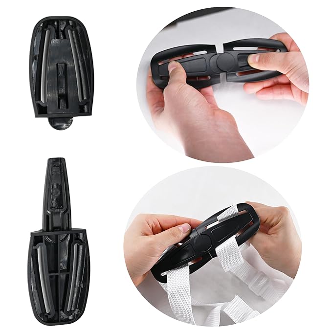 Universal Baby Seat Chest Harness Clip Buckle and Child Seat Chest Harness Clip Replacement for Kids Trend Adjustable Guard, Black