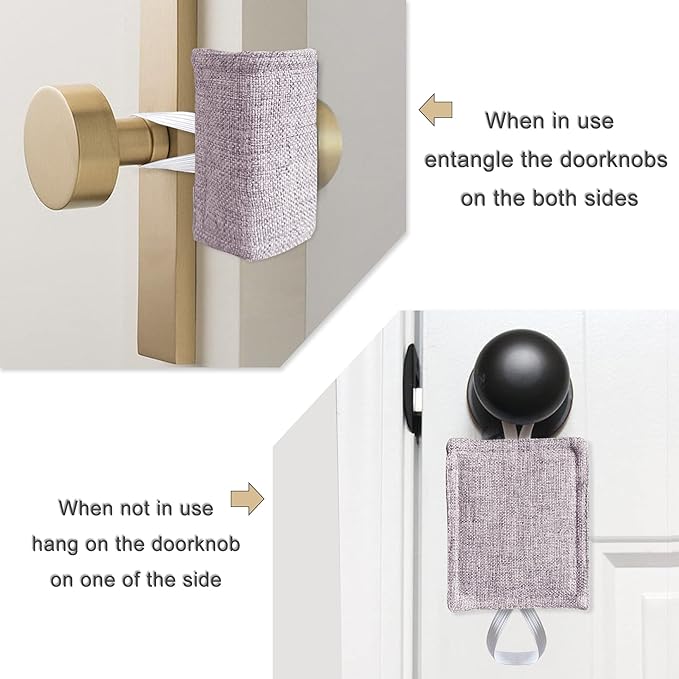 Door Silencer Baby Door Cushion, Door Latch Cover Quite Closer Universal Fit for No More Noise Sleep Doors - 4 x 3 Inches, Mauve Shadows, Set of 3