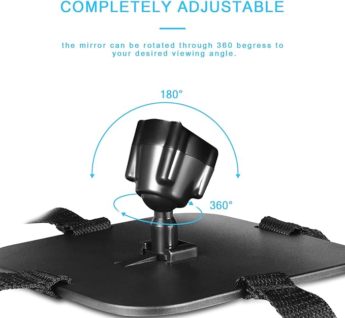 Baby Car Mirror, DARVIQS Car Seat Mirror, Safely Monitor Infant Child in Rear Facing Cars Seat, Wide View Shatterproof Adjustable Acrylic 360°for Backseat, Crash Tested and Certified for Safety