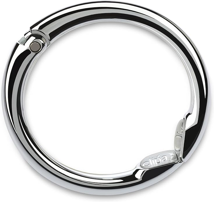 Clipa Bag Hanger - The Ring That Opens Into a Hook, Closes Automatically | Hangs Almost Anywhere in Just 1/2" of Space | Holds 33 lbs Yet Weighs Only 1.6 oz | 8 Styles | 3 yr Warranty