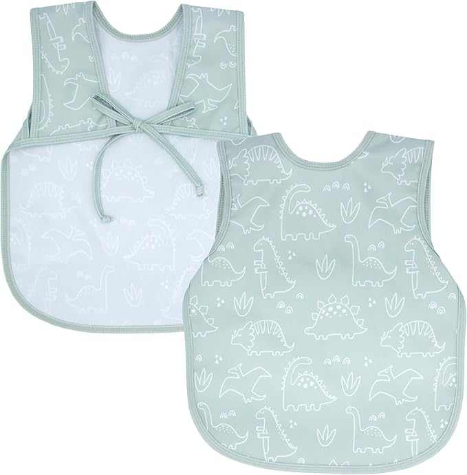 BapronBaby Animal Prints Bapron - No Neck Tie Safer Bib - Baby & Toddler - Soft Waterproof - PVC, BPA & Phthalate Free - 6m+