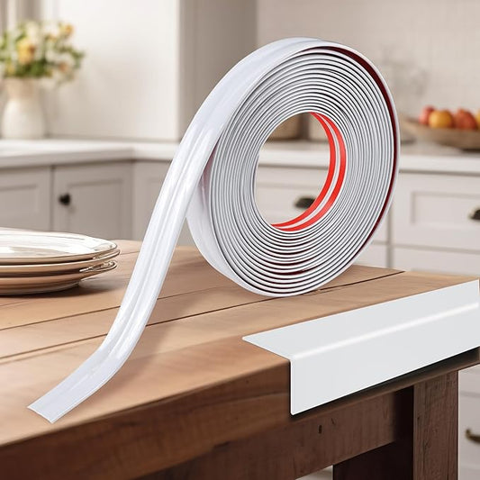 0.8 Inch x 40 Feet Wall Corner Protector Peel and Stick Corner Trim Molding Strip Self Adhesive Wall Edge Protectors Guards for Edge Ceiling, White