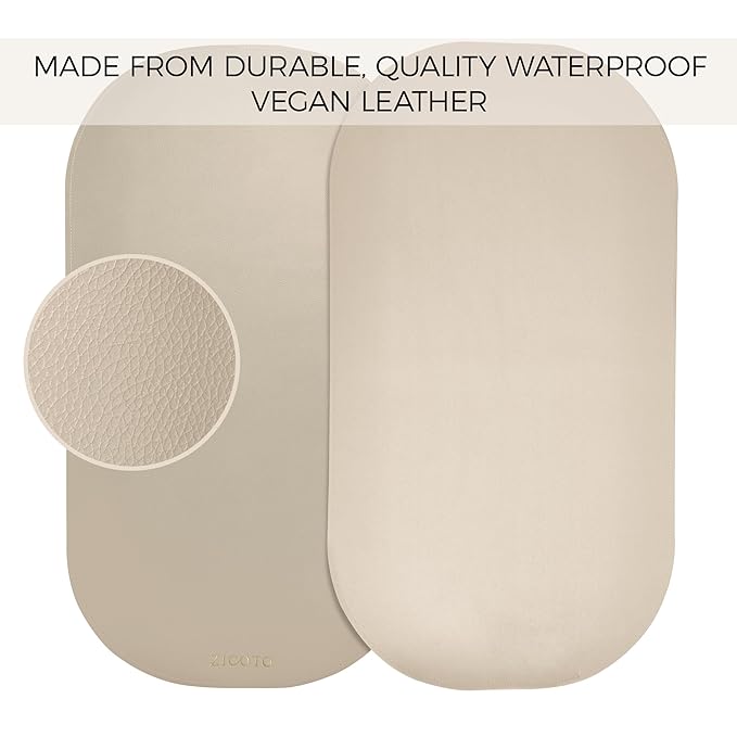 Beautiful Portable Baby Changing Pad - Wipeable and Easy to Clean Diaper Changing Mat - The Perfect Waterproof Vegan Leather Pad for Traveling