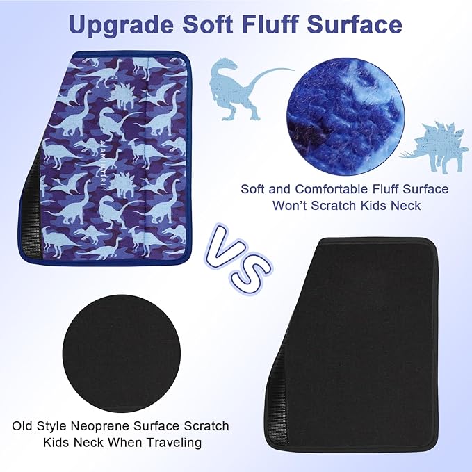 Amintiri Seat Strap Shoulder Pads for Kids, Seat Belt Cover for Children, Soft Furry Seat Belt Cushion for Travel, Cartoon Car Seat Belt Pad Cover for Boys and Girls.