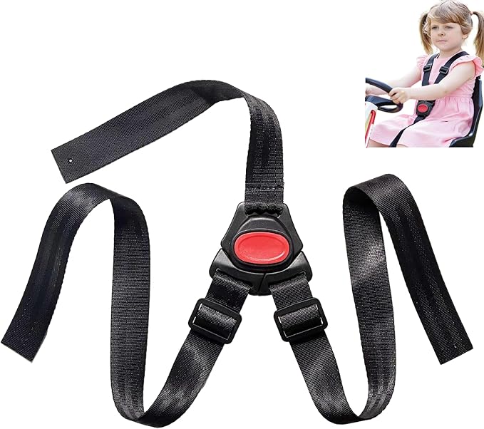Portable Adjustable Seat Belt for Kids Ride on Power Wheels Toy Car,Baby Stroller Straps Harness Compatible with Wooden High Chair& Toddler Golf Cart (3P)