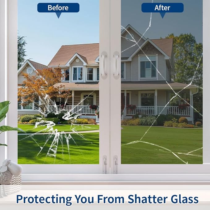 Bloss One Way Privacy Window Film, Privacy Film for Glass Windows, Self-Adhesive Window Tint for Home & Office, Heat Insulating & UV Blocking Mirror Glass Wrap(23.6" x 78.7"/Silver)