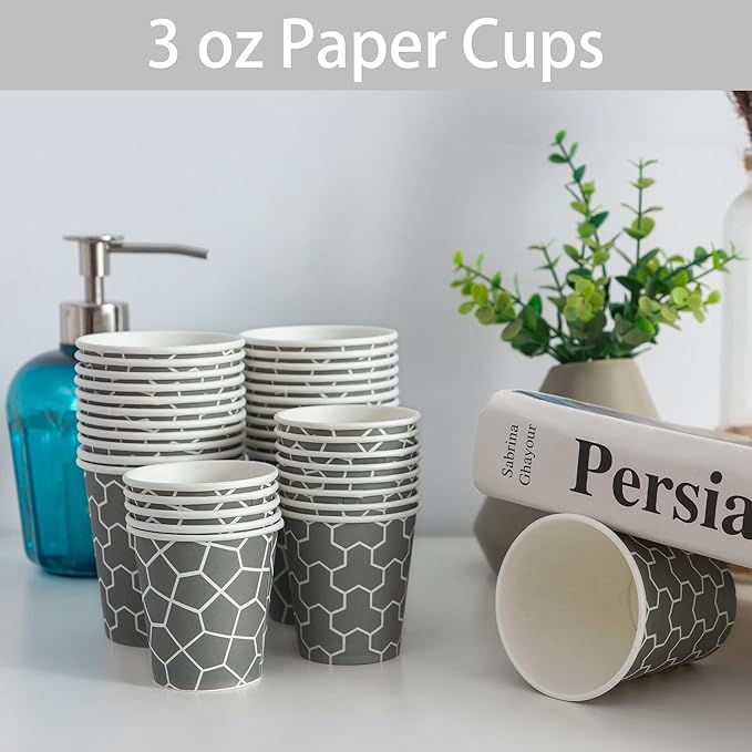 Huifany 600 Pack 3 oz Paper Cups, Small Bathroom Cups Disposable Mouthwash Cups, Mini Paper Cups for Bathroom, Party, Picnic, Travel and Event