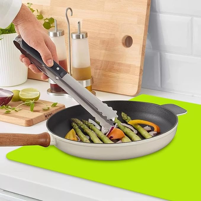 Extra Large Silicone Mat for Kitchen Counter, 31.5x23.6 Silicone Placemats for Kids Non-Stick Table Mat for Dough and Pastry Heat Resistant Mat Countertop Protector, Green