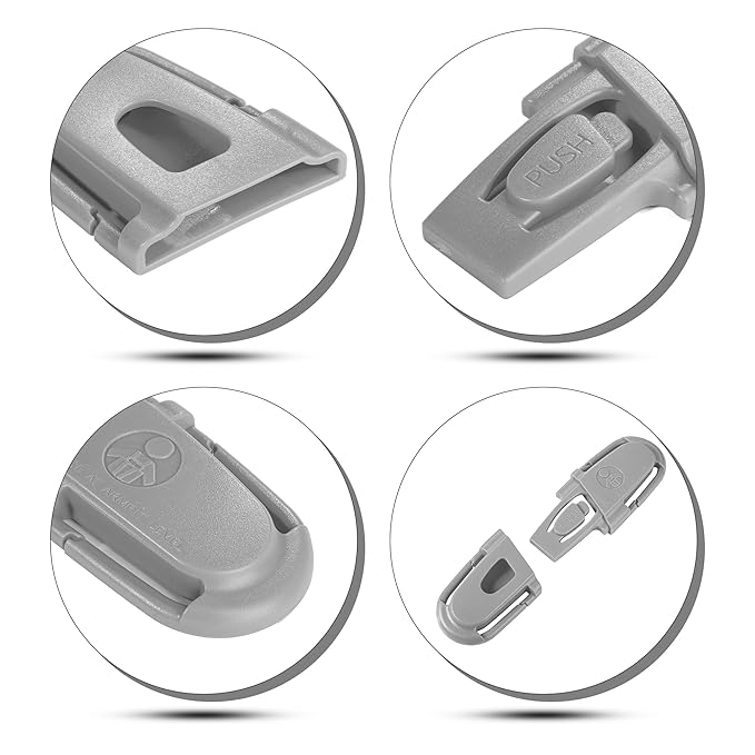 Universal Car Seat Chest Clip, Adjustable Harness Positioning Clip for Stroller and Booster Seat, Anti-Slip Shoulder Straps Holder Accessory for Parents (1 Pack, Grey)