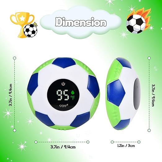 Baby Bath Thermometer with Floating Toys - Digital Water & Room Temperature Monitor, Rechargeable Thermometer with Alerts for Newborn Bath Essentials, Infant Safety