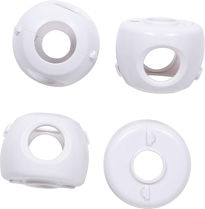 Safety 1st Parent Grip Door Knob Covers, White, One Size,4 Count (Pack of 2) (HS3260600)