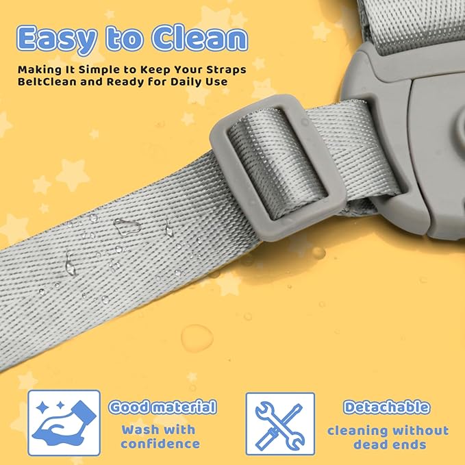 High Chair Replacement Straps Compatible with Ingenuity, Jeep, Evenflo, Baby Trend, IKEA, Skip Hop eon, Peg Perego Highchairs Accessories, for Most 5 & 3 Point High Chairs, Adjustable High Chair Belt