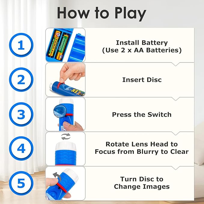 Pup Go 2-Pack Wild Animal & Seaworld Torch and Projector for Ages 3 4 5 6 7, Ideal Toys for Boys, Cool Kids Torch with 6 Discs and 48 Images, Educational Science Kits for Toddlers and Children