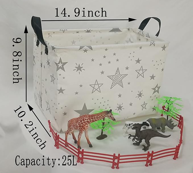 ACMUUNI Rectangle Gift Shelf Nursery Storage Basket Laundry Hamper Storage Box and Bins for Home Clothes with Handles