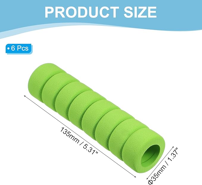 PATIKIL EVA Foam Door Handle Cover, 6 Pcs Anti-Collision Door Knob Spiral Covers Door Handles Protective Safety Cover Guard Sleeve for Bedrooms Bathrooms Offices Furniture, Green
