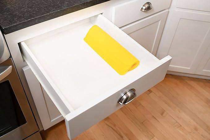 GASARÉ, Placemats Set of 4, Silicone Placemats, Table Mats, Non-Slip, Easy to Clean, Heat Resistant, Flexible, 20% Thicker, 16 x 12 inches x 1.1mm, Yellow