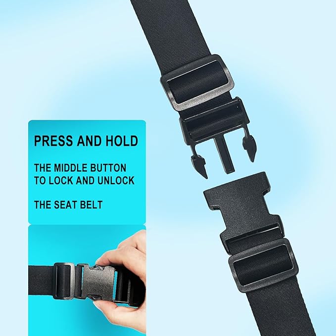 Portable Adjustable Seat Belt for Kids Ride on Power Wheels Toy Car,Baby Stroller Straps Harness Compatible with Wooden High Chair& Toddler Golf Cart (2P)