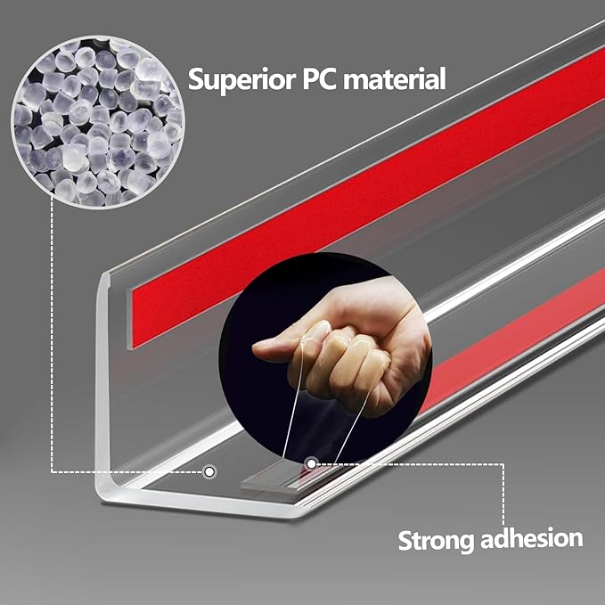 Wall Corner Protector - 4PCS, 16"x1.18" - Self Adhesive Clear Corner Protectors for Walls, Cabinet Doors, Edge Protector Trim; Easy to Install Corner Guards for Walls (40.6cm x 3cm)
