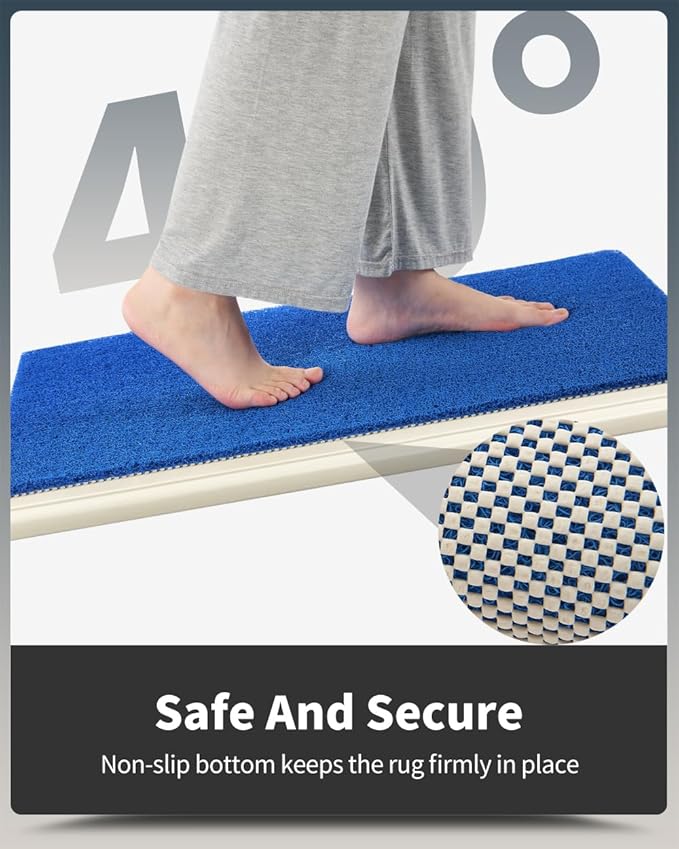 Non-Slip Bathtub Mat, 17x 30 Inch, Shower Mats for Bath Tub, PVC Loofah Bathroom Mats for Wet Areas, Quick Drying
