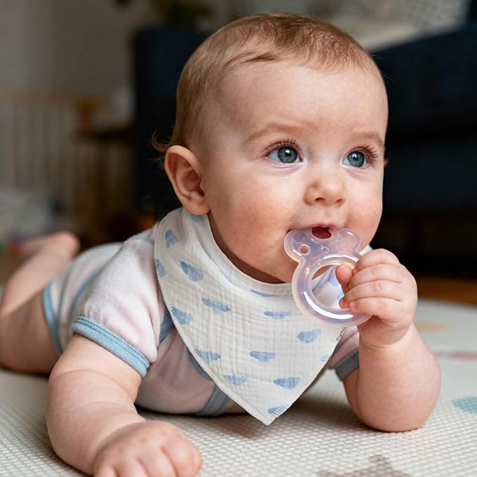 egmao baby Muslin Bibs for Drooling and Teething,10 Pack Drool Bibs for Boys Girls,100% Cotton Soft for Infant,Newborn