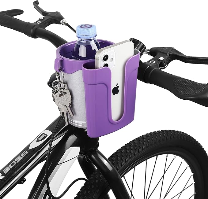 Accmor Stroller Cup Holder with Phone Keys Holder, 3-in-1 Universal Cup Holder, Drinks Bottle Holder for Stroller, Bike, Wheelchair, Walker, Scooter