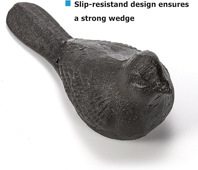 ZOOFOX 3 Pack Cast Iron Door Stopper, Decorative Door Stop, Heavy Duty Rustic Bird Door Stop Wedge for Carpet, Tile, Concrete or Wooden Floor