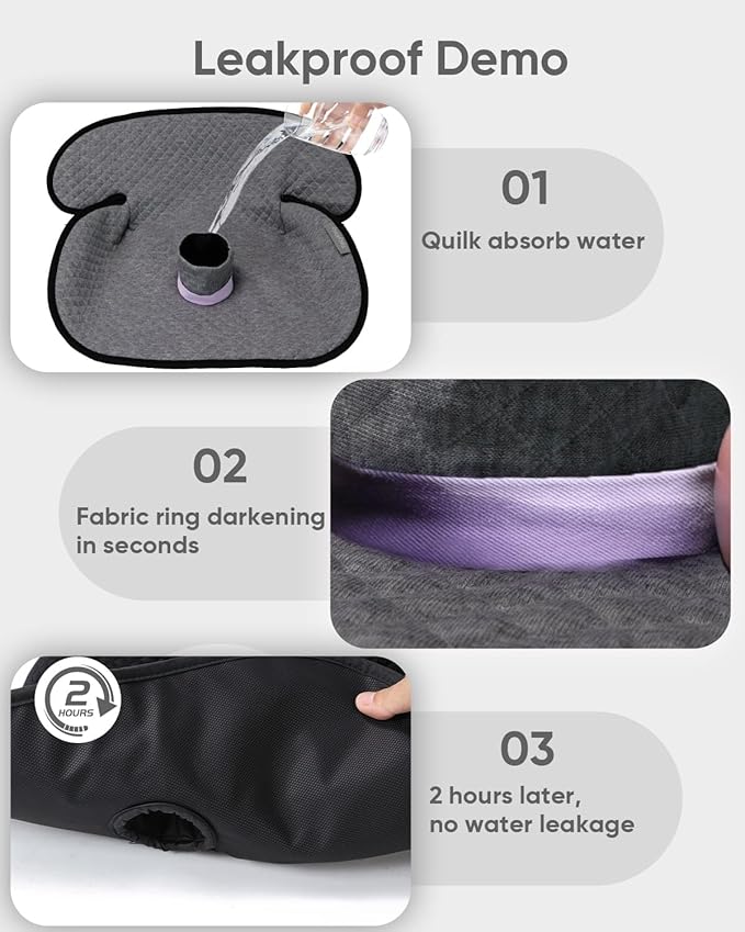 TinlyFinly 2 Pack Baby Potty Training Car Seat Protector, Waterproof Car Seat Liner for Potty Training Toilet, Baby Infant Toddler Piddle Pad Fits for Carseat, Stroller, Highchair - 2 Pack, Dark Gray