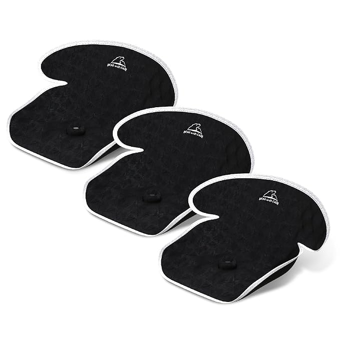 Bear and Care - Piddle Pads - Strollers, Bouncers & Car Seat Pad, Waterproof & Machine-Washable Cover on Car Potty for Toddler Toilet Training (Black, 3 Count (Pack of 1))