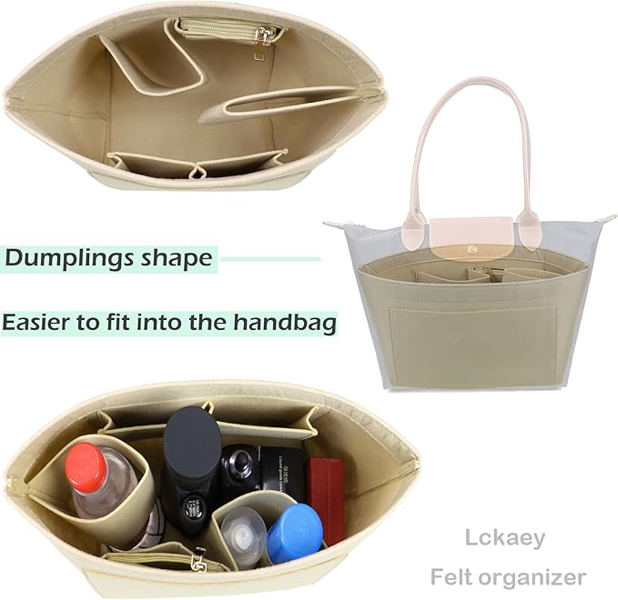 Lckaey bag Organizer Insert for le pliage organizer insert Handbags Organizer1012khaki-M