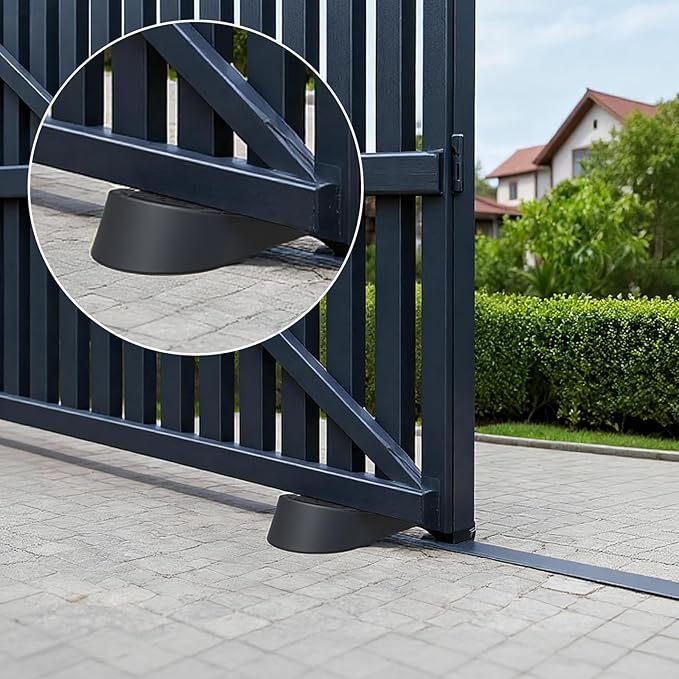 Rubber Widened Door Stopper Wedge – 2 Pack Black Door Stoppers Wedge for Bottom of Doorstop, Door Stop for Heavy Duty Doors with Self Adhesive Holder Ideal for Commercial & Home,Schools, Offices