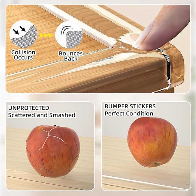 Clear Edge Protector,Safe Corner Protector, Anti-Sharp Edge Protector, for Furniture, Drawers, Tables, Cabinets 2inX6.6FT