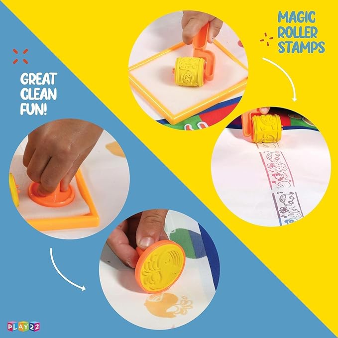Water Doodle Mat for Kids Doodle Mat for Toddlers 1-3 Wildlife for 3 4 5 6 7 8 Years Old Girls & Boys,Neon Color Mat Doodle Board Writing Drawing Toys Holiday 28x20 Inch