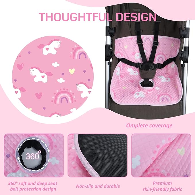 INFANZIA Dry Seat, Car Seat Protector Waterproof Carseat Liner Potty Training Toddlers, Baby and Infants, Piddle Pad for Carseats Strollers (Pink, 2 Packs)