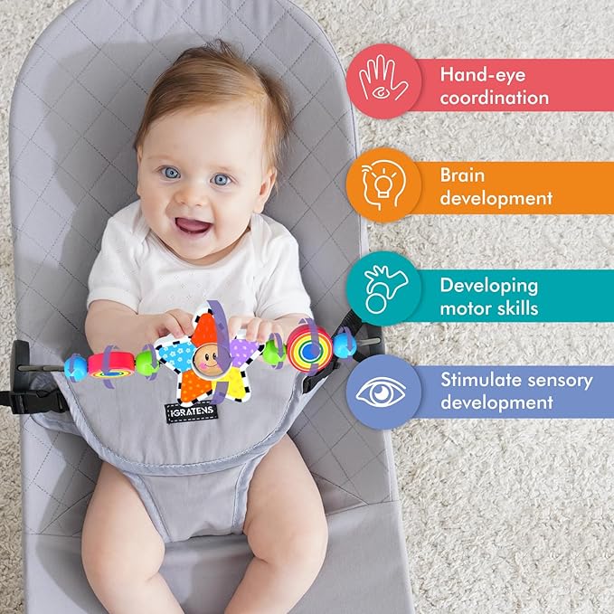 Baby Bjorn Bouncer Toy Bar, Toy for Baby Bouncer Soft & Bliss, Easy to Attach and Remove, Child-Friendly Materials, Exciting Design for Curious Babies, Pentagram