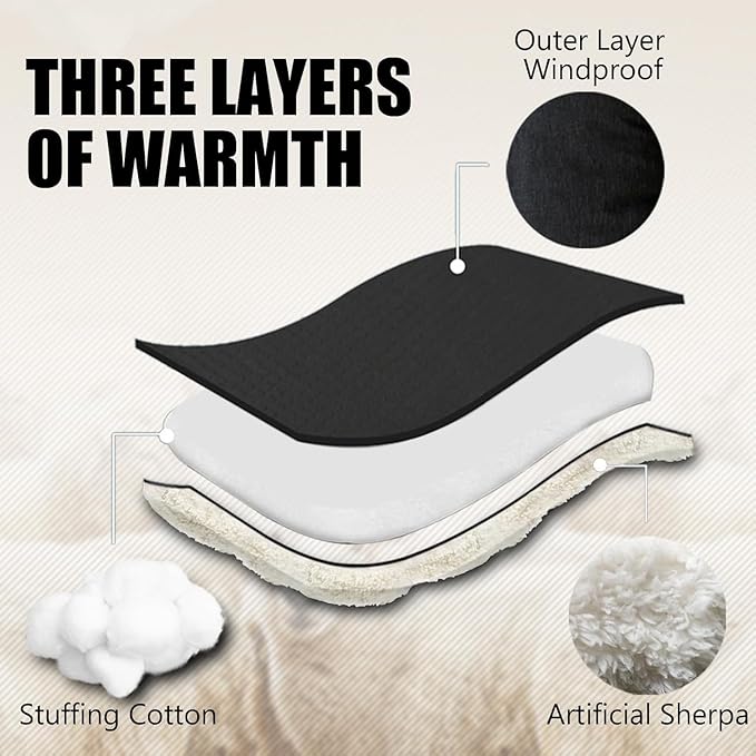 Waterproof &Thicken Universal Stroller Blanket for Babies,Toddler's Stroller Sleeping Bag & Footmuff & Bunting & Cover for Autumn Winter (Blue)